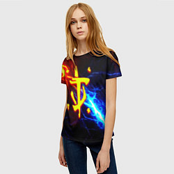 Футболка женская Doom шторм с молниями, цвет: 3D-принт — фото 2