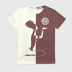 Женская футболка Силуэт африканки