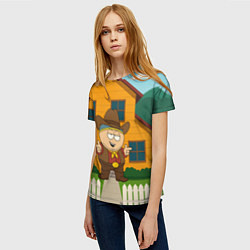 Футболка женская Эрик Картман ковбой, цвет: 3D-принт — фото 2