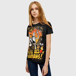 Футболка женская Футурама - гигантский Бендер, цвет: 3D-принт — фото 2