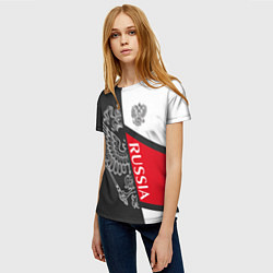 Футболка женская Герб России, цвет: 3D-принт — фото 2