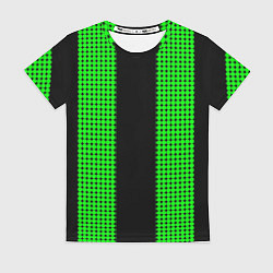 Футболка женская Color background black green, цвет: 3D-принт
