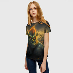 Футболка женская Шрек после взрыва, цвет: 3D-принт — фото 2