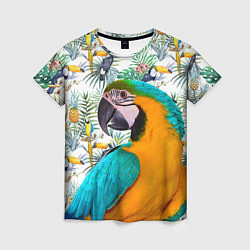 Футболка женская Летний попугай, цвет: 3D-принт
