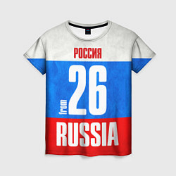 Футболка женская Russia: from 26, цвет: 3D-принт
