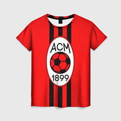 Футболка женская ACM Milan 1899, цвет: 3D-принт