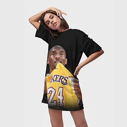 Футболка женская длинная Kobe Bryant, цвет: 3D-принт — фото 2