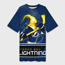 Футболка женская длинная Bay Lightning, цвет: 3D-принт