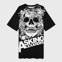 Футболка женская длинная Asking Alexandria, цвет: 3D-принт