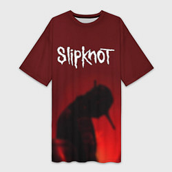 Футболка женская длинная Slipknot Shadows, цвет: 3D-принт