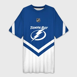 Футболка женская длинная NHL: Tampa Bay Lightning, цвет: 3D-принт