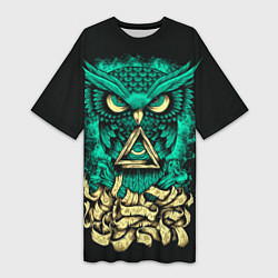 Футболка женская длинная Bring Me The Horizon: Owl, цвет: 3D-принт