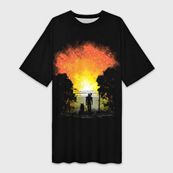 Женская длинная футболка Wasteland Apocalypse