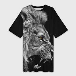 Женская длинная футболка Оскал льва