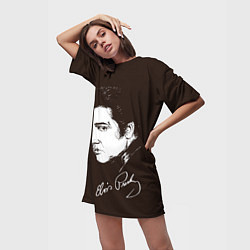 Футболка женская длинная Elvis Presley, цвет: 3D-принт — фото 2