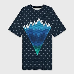 Женская длинная футболка Геометрические горы
