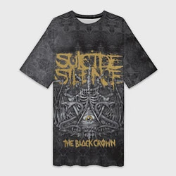Футболка женская длинная Suicide Silence: The Black Crown, цвет: 3D-принт