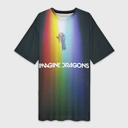 Футболка женская длинная Imagine Dragons, цвет: 3D-принт