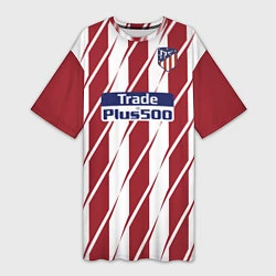 Футболка женская длинная Atletico Madrid FC: Form 2018, цвет: 3D-принт