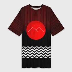 Женская длинная футболка Twin Peaks Sun