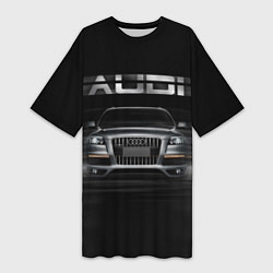 Футболка женская длинная Audi Q7 скорость, цвет: 3D-принт