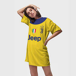 Футболка женская длинная Juventus FC: Dybala Guest 17/18, цвет: 3D-принт — фото 2