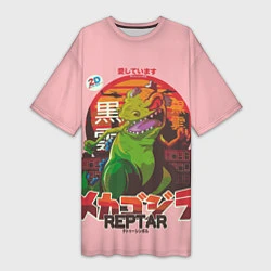 Женская длинная футболка Godzilla Reptar