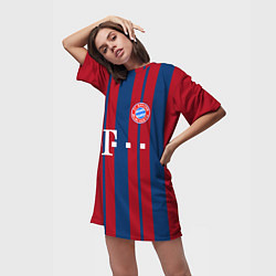 Футболка женская длинная Bayern FC: Original 2018, цвет: 3D-принт — фото 2