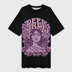 Футболка женская длинная Deep Purple, цвет: 3D-принт