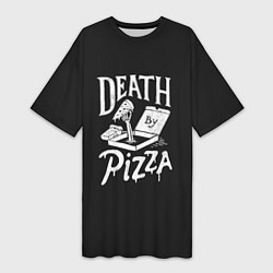 Женская длинная футболка Death By Pizza