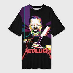 Женская длинная футболка Metallica: James Alan Hatfield