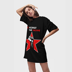 Футболка женская длинная Rage Against the Machine - star, цвет: 3D-принт — фото 2