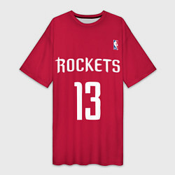Футболка женская длинная Rockets: Houston 13, цвет: 3D-принт