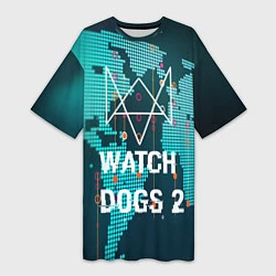 Женская длинная футболка Watch Dogs 2: Network Hack