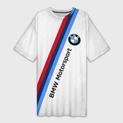 Женская длинная футболка BMW Motorsport: White Carbon