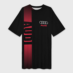 Футболка женская длинная Audi: Black Sport, цвет: 3D-принт