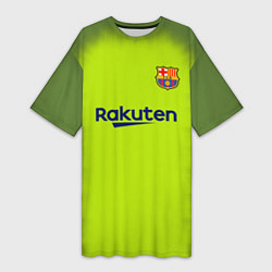 Женская длинная футболка FC Barcelona: Home 18/19