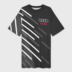 Женская длинная футболка Audi: White Rays