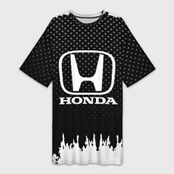 Женская длинная футболка Honda: Black Side