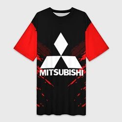 Женская длинная футболка Mitsubishi: Red Anger
