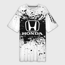 Футболка женская длинная Honda: Black Spray, цвет: 3D-принт