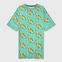 Футболка женская длинная Любитель бананов, цвет: 3D-принт