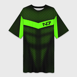 Футболка женская длинная N7: Green Armor, цвет: 3D-принт