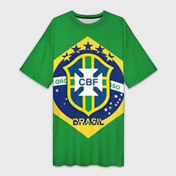 Женская длинная футболка CBF Brazil