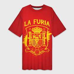 Футболка женская длинная La Furia, цвет: 3D-принт