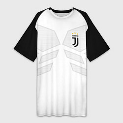 Футболка женская длинная JUVENTUS SPORT, цвет: 3D-принт