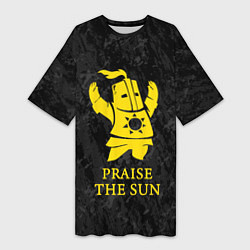 Футболка женская длинная Praise The Sun, цвет: 3D-принт