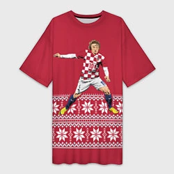 Женская длинная футболка Luka Modric