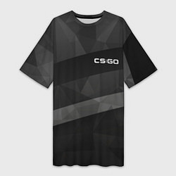 Женская длинная футболка CS:GO Graphite