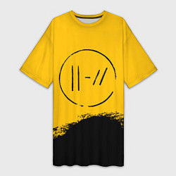 Женская длинная футболка 21 Pilots: Yellow Logo